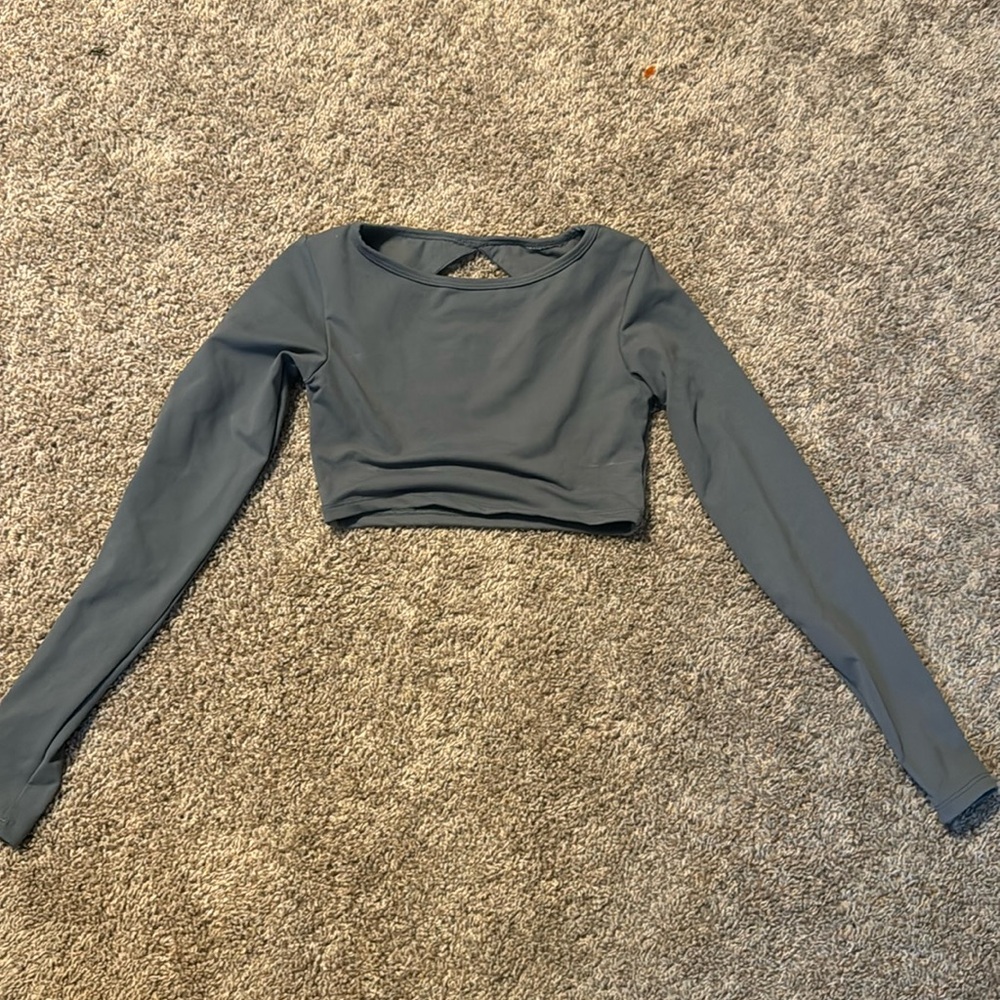 Grey Lazuli Label cropped shirt